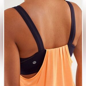 Women's Lululemon Workout Tank Shirt Size 6 Tangerine Shelf Bra
